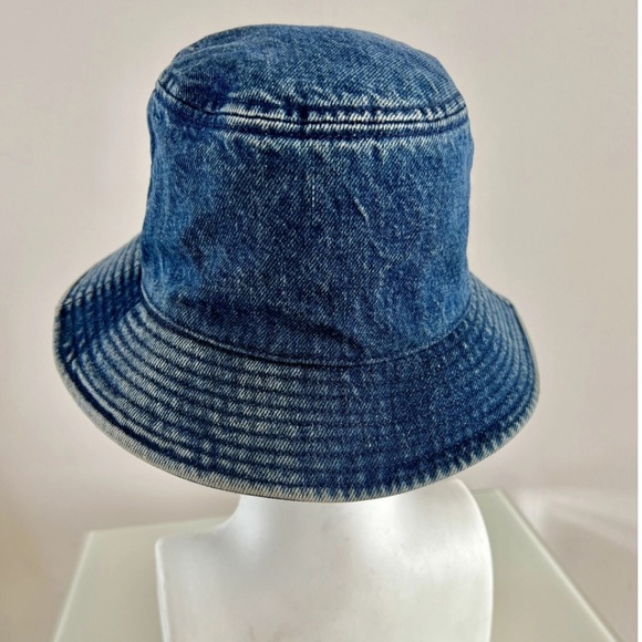 AUTH Celine Denim Bucket Hat Sz M